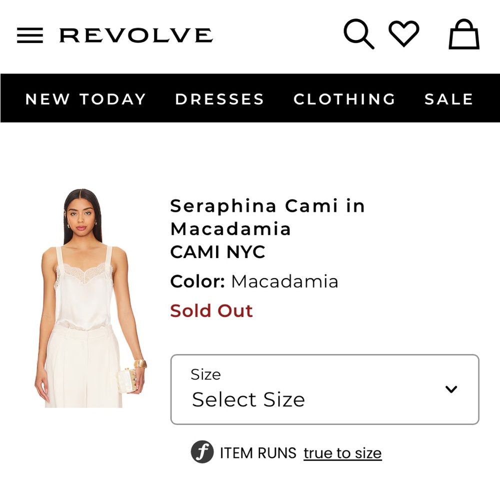 Seraphina Cami in Macadamia CAMI NYC NWT